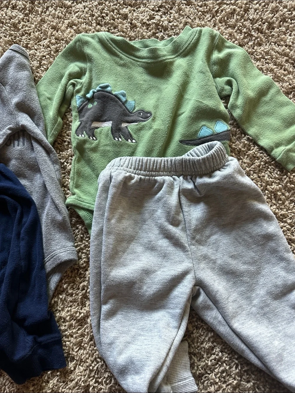 Carter's Navy, Gray & Green Kids Sweatpants & Joggers Set